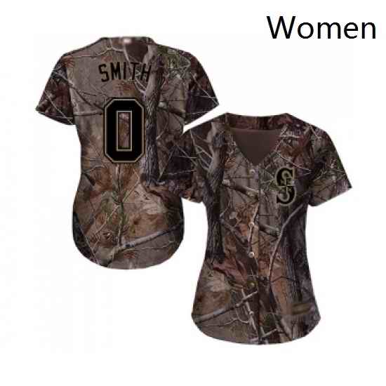 Womens Seattle Mariners 0 Mallex Smith Authentic Camo Realtree Collection Flex Base Baseball Jersey